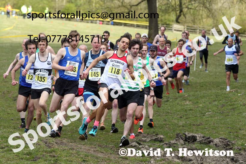 Masters men 2021 NECAA Cross Country Relays, Thornley Farm, Peterlee, Saturday, April 10th. Photo: David T. Hewitson/Sports for All Pics